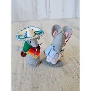 Vintage felt mice dentist Mexico Mexican decor‎ mouse